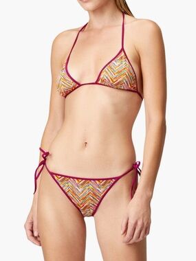 Missoni Reversible Zig Zag Triangle Bikini NEW